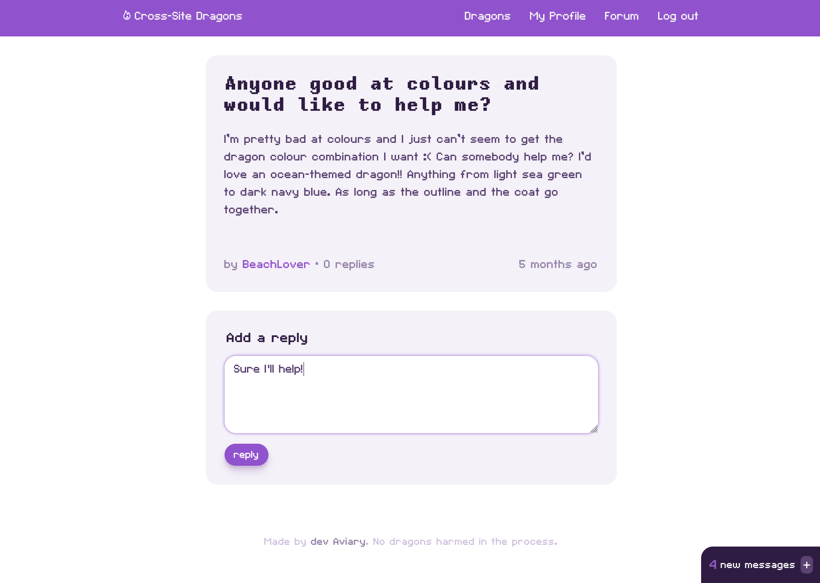 Our XSS playground: Cross Site Dragons